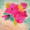 summer floral and ocean breezes acrylic painting