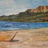 lake malawi acrylic painting