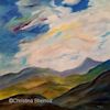 textured landscape acrylic painting